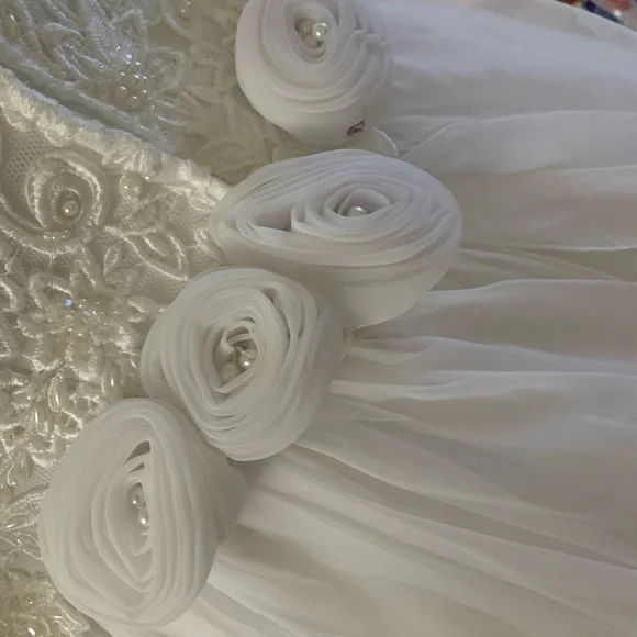 Pre loved 🥰 Morilee Vintage, minimal Raw Silk Wedding Dress. - Picture 14 of 15